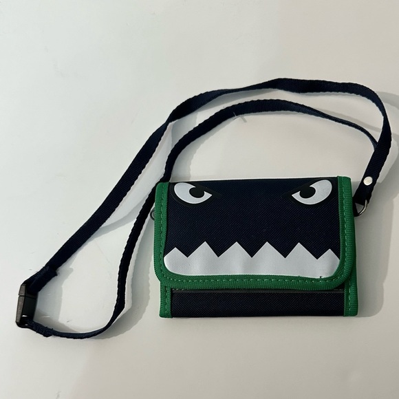 🐊👛 Gap Kids Boys Trifold Wallet with Breakaway Lanyard 🌟🐊 - Picture 1 of 9